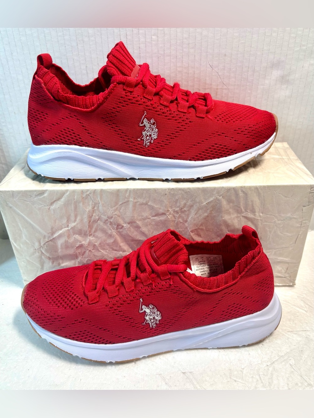 U.S. Polo Assn. Comfortable Running Walking Shoes Lace-Up Athletic Size 7.5 - Picture 4 of 15